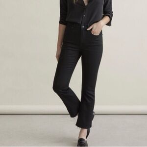 Everlane Black High Rise Kick Crop Jeans